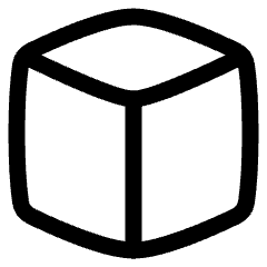 Cube Shape Icon from Plump Line Set