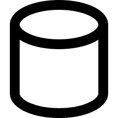 Cylinder Shape Icon from Sharp Line Set