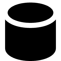 Cylinder Shape Icon from Sharp Solid Set
