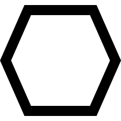 Hexagon Shape Icon from Sharp Line Set