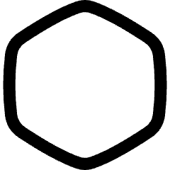 Hexagon Shape Icon from Flex Line Set