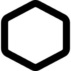 Hexagon Shape Icon from Micro Line Set