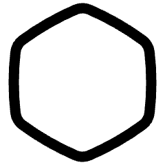 Hexagon Shape Icon from Plump Line Set