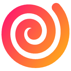 Spiral Shape Icon from Plump Gradient Set