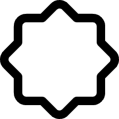 Octagram Shape Icon from Core Line Set
