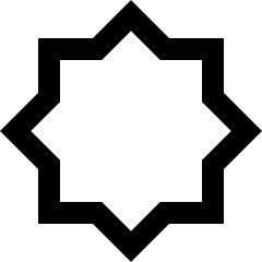 Octagram Shape Icon from Sharp Line Set