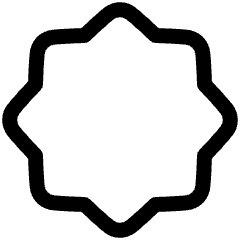 Octagram Shape Icon from Plump Line Set