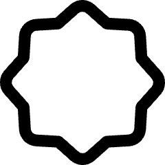 Octagram Shape Icon from Flex Line Set