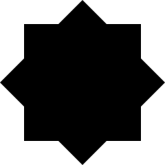 Octagram Shape Icon from Sharp Solid Set