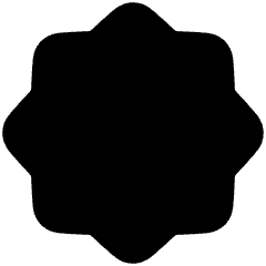 Octagram Shape Icon from Plump Solid Set