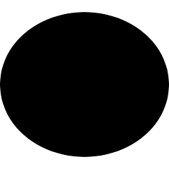 Oval Shape Icon from Core Solid Set