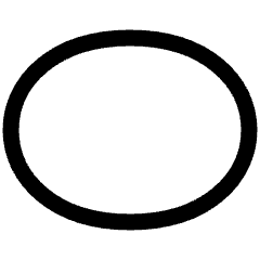 Oval Shape Icon from Plump Line Set