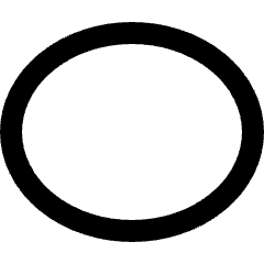 Oval Shape Icon from Sharp Line Set