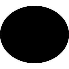 Oval Shape Icon from Sharp Solid Set