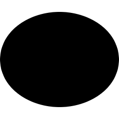 Oval Shape Icon from Micro Solid Set