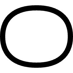 Oval Shape Icon from Flex Line Set