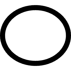 Oval Shape Icon from Core Line Set