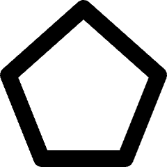 Pentagon Shape Icon from Micro Line Set