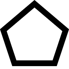 Pentagon Icon from Sharp Line Set