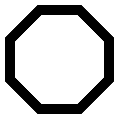 Polygon Icon from Sharp Line Set