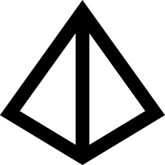 Pyramid Shape Icon from Sharp Line Set