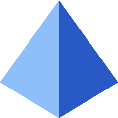 Pyramid Shape Icon from Sharp Flat Set