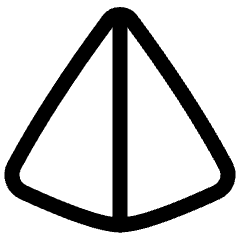 Pyramid Shape Icon from Plump Line Set