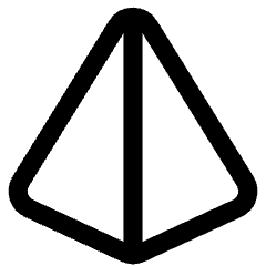 Pyramid Shape Icon from Core Line Set