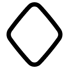 Rhombus Shape Icon from Plump Line Set