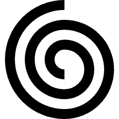 Spiral Shape Icon from Sharp Line Set