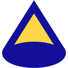 Cone Shape Icon from Sharp Pop Set