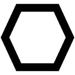 Hexagon Shape Icon from Sharp Remix Set