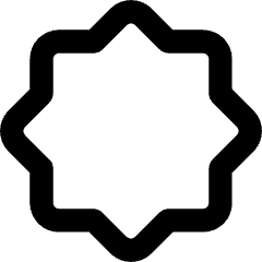 Octagram Shape Icon from Core Remix Set