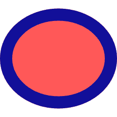 Oval Shape Icon from Sharp Pop Set