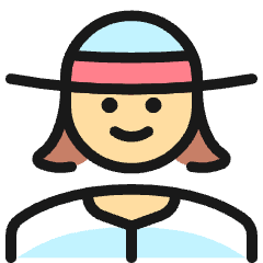 Old People Woman 1 Icon from Ultimate Colors Set