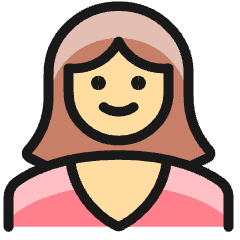 People Woman 1 Icon from Ultimate Colors Set