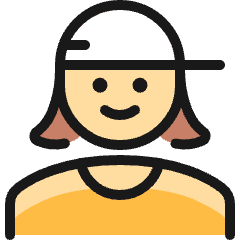 People Woman Cap 2 Icon from Ultimate Colors Set