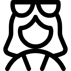 People Woman Glasses 1 Icon from Ultimate Regular Set