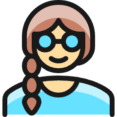 People Woman Glasses 2 Icon from Ultimate Colors Set