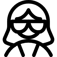 People Woman Glasses 6 Icon from Ultimate Regular Set