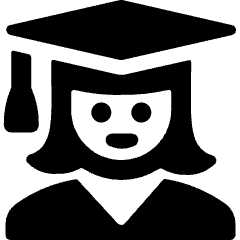 People Woman Graduate Icon from Ultimate Bold Set