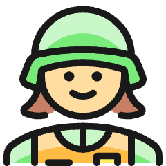 Army Woman Icon from Ultimate Colors Set