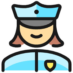 Police Woman 4 Icon from Ultimate Colors Set