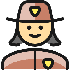 Police Woman 5 Icon from Ultimate Colors Set