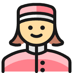 Professions Woman Bellboy Icon from Ultimate Colors Set