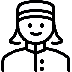 Professions Woman Bellboy Icon from Ultimate Light Set