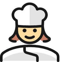 Professions Woman Chef 3 Icon from Ultimate Colors Set