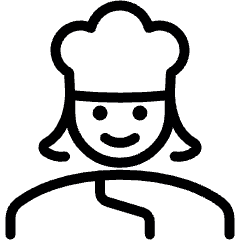 Professions Woman Chef 3 Icon from Ultimate Light Set