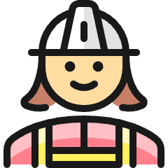 Professions Woman Construction 1 Icon from Ultimate Colors Set