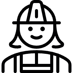 Professions Woman Construction 1 Icon from Ultimate Light Set